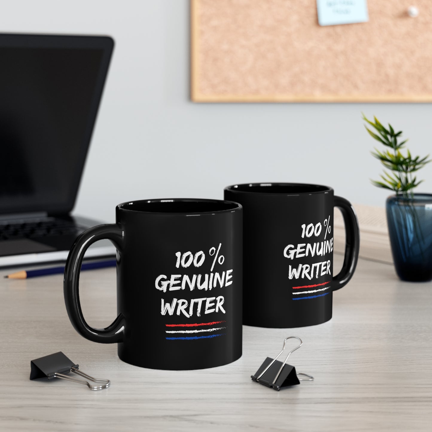 100% Genuine Writer 11oz Black Mug