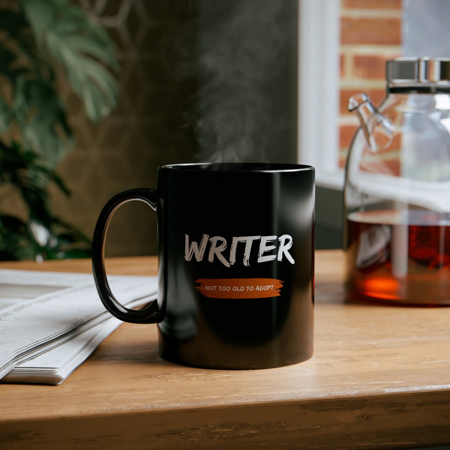 Writer Not Too Old too Adopt 11oz Black Mug