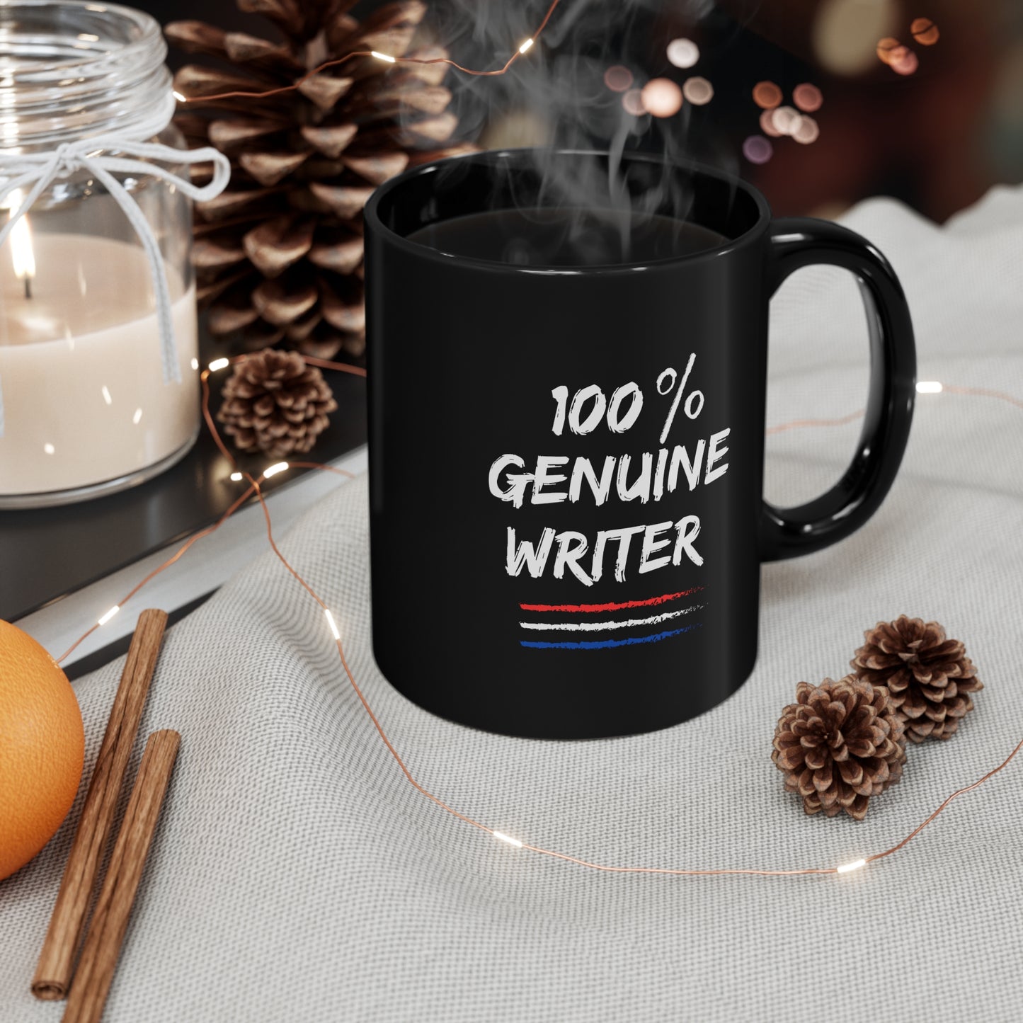 100% Genuine Writer 11oz Black Mug